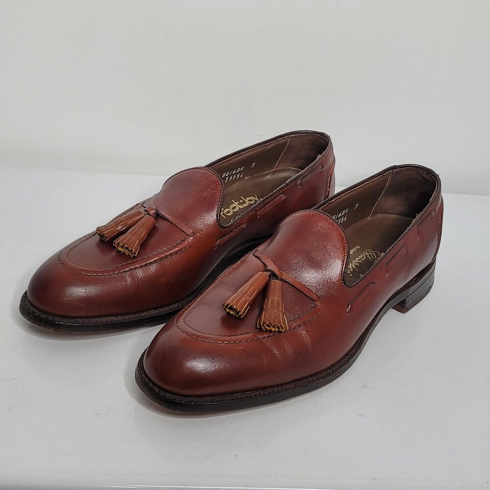 Footjoy Classics Men Loafer Size 9.5 B Brown Leather Tassels Vintage Golf Shoes